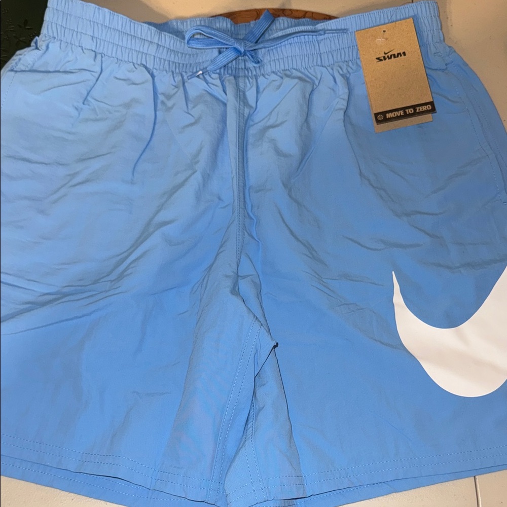 Nike Light Blue Swim Trunks NWT